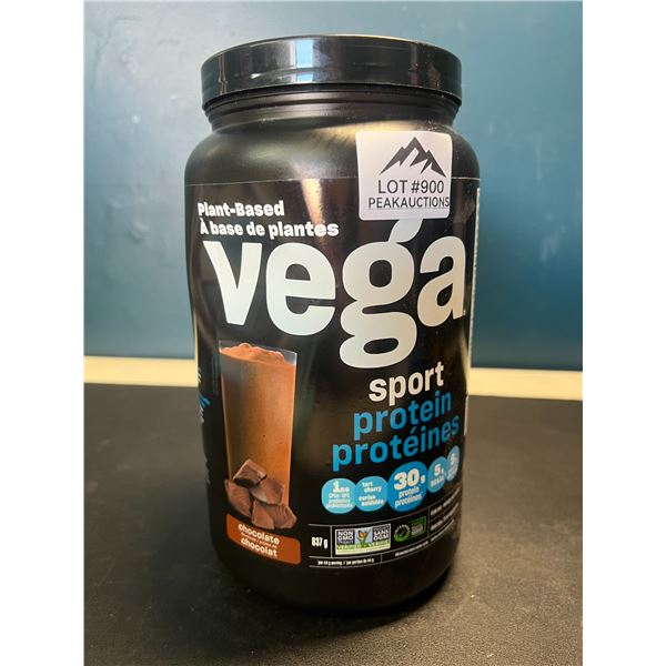 Lot of 1 Vega Sport Protein Powder - Plant Based - Chocolate Flavoured - 837g
