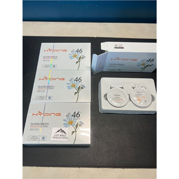 Lot of 4 Boxes of SPF 46+ Moisturizing Sunscreen/Suncare Lotion - 20 packs per box/80 packs total