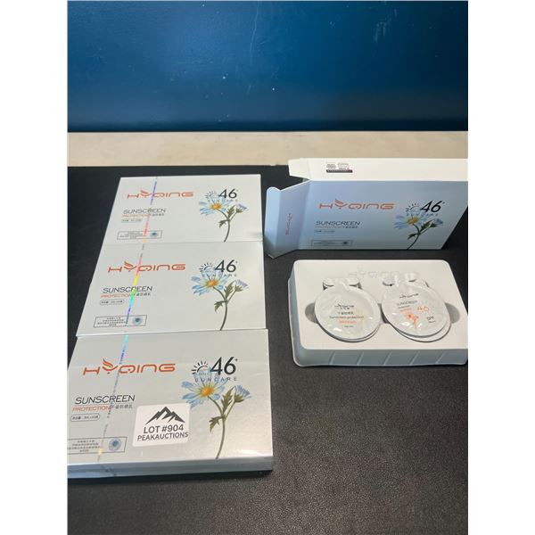 Lot of 4 Boxes of SPF 46+ Moisturizing Sunscreen/Suncare Lotion - 20 packs per box/80 packs total