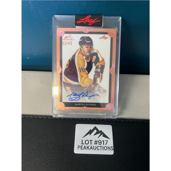 Lot of 1 2022 Leaf Art of Hockey Marcel Dionne Authentic Hockey Card (23/45)