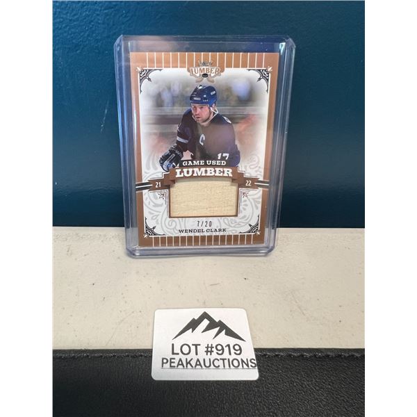 Lot of 1 Lumber Leaf 2022 Authentic Wendel Clark Hockey Card (7/20)