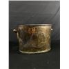 Image 1 : Vintage Rustic Solid Brass Planter Pot - Approx. 10" x 7" x 7"