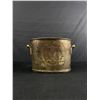 Image 2 : Vintage Rustic Solid Brass Planter Pot - Approx. 10" x 7" x 7"