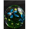 Image 2 : Beautiful Signed Santiago Blown Glass Paperweight - Approx. 4"