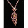 Image 2 : Gorgeous Vintage Pink Rhinestone Necklace