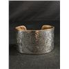 Image 1 : Beautiful Engraved Silver Over Brass Wide Cuff Bracelet