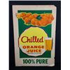 Image 1 : Vintage Advertising Card -  Chilled Orange Juice Sign. Approx. 14" x 21"