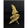 Image 2 : Large Vintage Brass Eagle On Branch. Approx. 11" x 11"