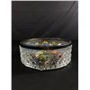 Image 2 : Vintage Silver Plated Rimmed Crystal Bowl w/Vintage Marbles