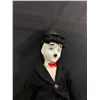 Image 2 : Porcelain Soft Body, Charlie Chaplin Doll. Stands Approx. 19" H