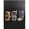 Image 1 : Misc Vintage Glassware - Glass Boot, Glass Stein w/Pewter Lid & Blessing Mug