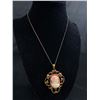 Image 1 : Lovely Vintage Cameo Pendant w/Chain Necklace