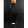 Image 1 : Lovely Extra Length Italian 925 Sterling Silver Chain w/ Beads Necklace, 43" In Length, Original Cla