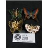 Image 1 : Collection of Vintage Butterfly Brooches One with Pearls ( 2 Missing)