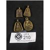 Image 1 : 4 Antique Metal Buddha Pendants