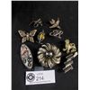 Image 1 : Collection of Silvertone Vintage Brooches Original Patina Good Condition, No Damage Visible