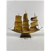 Image 2 : Vintage Hand Carved Horn Sailing Ship.In Good Condition for it's Age