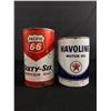 Image 1 : Vintage Havoline Motor Oil (Texaco) And Pacific 66 Motor Oil Tins