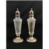 Image 2 : Vintage Sterling Silver And Glass Salt & Pepper Shakers - Stamped Sterling and Elegance Silver Plate