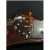 Image 2 : Wood Burl Battery Operated Clock. Approx. 28" x 8 1/2"