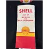 Image 2 : Vintage Shell X-100 Oil Quart (No Lid) w/ Early Shell Mexico/Baja California Road Map