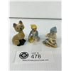 Image 1 : 3 Miniature Wade Figures - 2 Pixies & Disney Siamese Cat