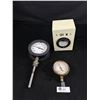 Image 1 : Misc. Gages - Wattmeter, Temperature & Brass Water Pressure Gage