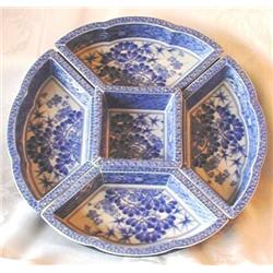 Designer 14" Blue & White Lazy Susan