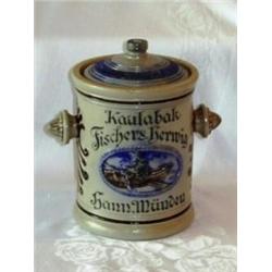 German Blue Grey Stoneware 8" Humidor