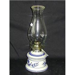 Lamp Light Farms Blue & White 13 1/2" Oil Lamp
