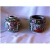 Image 1 : Pair 5" Designer Rose Medallion Vases