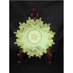 Mt. Washington 9" Ruffled Edged Enameled Bowl