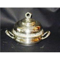 Ornate Quadruple Plate Covered Butter Dish