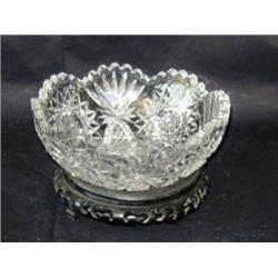American Brilliant 8" Cut Glass Bowl