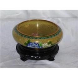 Designer Cloisonné 7" Bowl & Pedestal