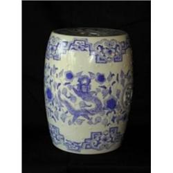 Oriental Porcelain Blue & White Garden Pedestal,