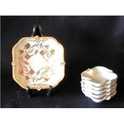 Enameled Porcelain Dish & Ash Trays