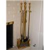 Image 1 : 6 pc Brass Fireplace set