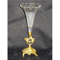Cut Glass & Bronze Louis XV style Vase