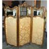 Image 1 : Louis XV Style Gold Gilt Boudoir Screen with Beveled Glass Mirrors