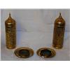 Image 2 : Pair Antique Brass on Copper Candle Holders
