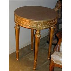 Louis XVI Style Marble Top Occasional Table