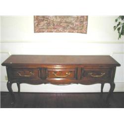 Century Oak Finish Hunt Board with Cabroilet Legs