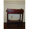Image 4 : Antique Marble Top Walnut Server with Towel Bars