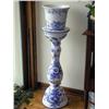 Image 1 : Designer Blue & White Jardinière & Pedestal
