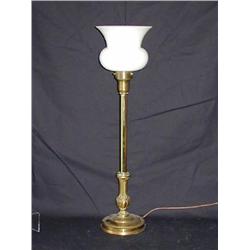 Pair Vintage Brass Banquet Lamps