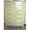 Image 1 : French Provincial Green Painted 5 Dr Chest