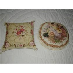 Pair Needle Point Pillows