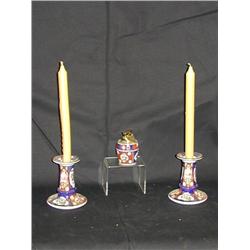 (4 pcs) Hand Painted Gold Imari