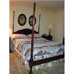 Hickory & White "The American Masterpiece Collection" Mahogany 4 Poster Rice Bed